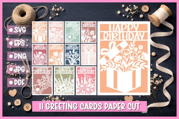 11 Paper Cut SVG Birthday Cards: Graphics & Crafts Review
