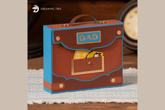 Briefcase Gift Box SVG: 3D Design Review