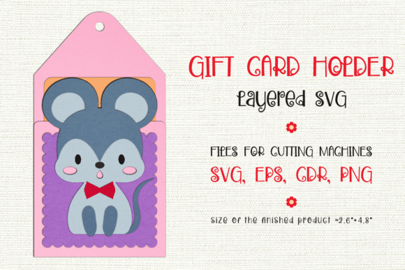 Cute Mouse Birthday Gift Card Holder: 3D SVG Shapes Review