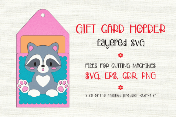 Cute Raccoon Birthday Gift Card Holder: 3D SVG Shapes Review