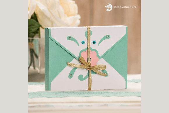 Greeting Box Envelope SVG: 3D Objects for Brands