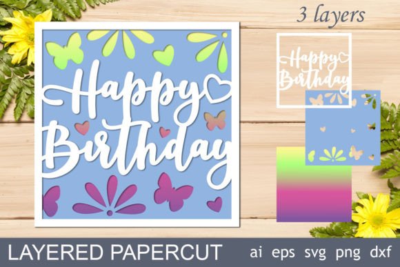 Happy Birthday 3d Card Layered Papercut Review