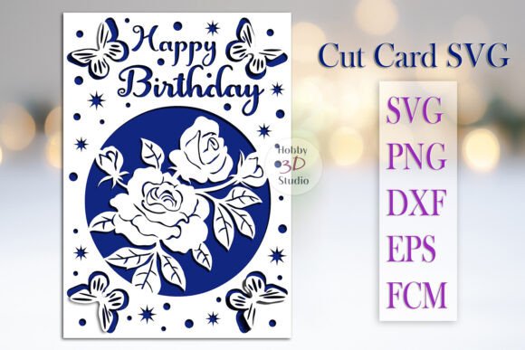 Happy Birthday Card Cut Template SVG Review