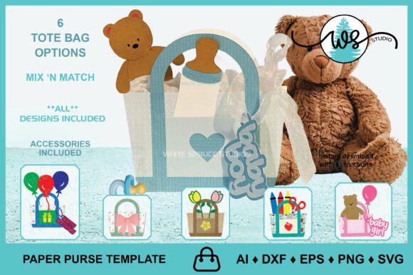 Paper Purse Template: 3D SVG Shapes Review