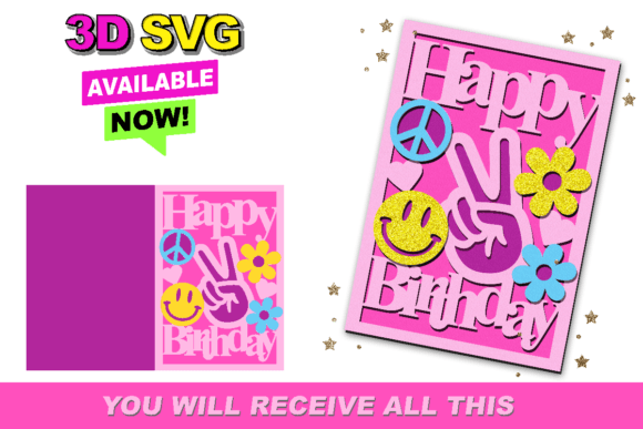 Peace and Love Card 3D SVG Review