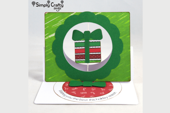 Present Spinner Card SVG: 3D Christmas Design Review
