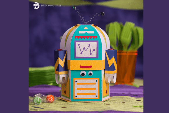Robot Gift Box SVG: 3D SVG for Gift Boxes