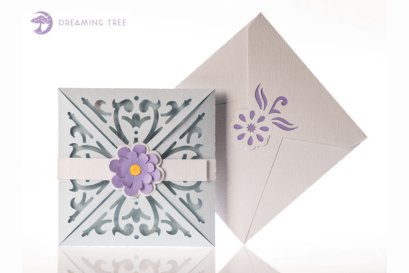 Scroll Greeting Card SVG: 3D Design Review