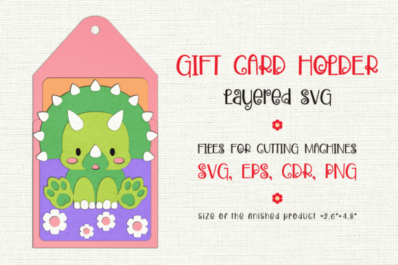 Triceratops Birthday Gift Card Holder: 3D SVG Shapes Review