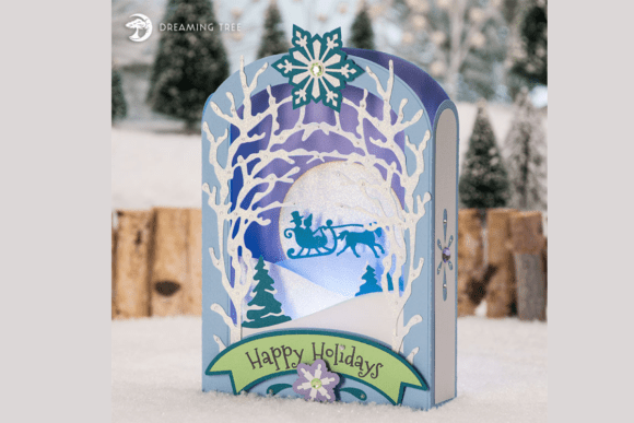 Winter Wonderland Paperscape Card 3D SVG Review